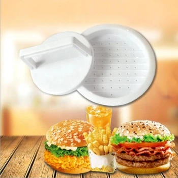 1 pezzo Pressa per hamburger in plastica, pressa per hamburger ripieni, stampo per carne per griglia, barbecue, feste, utensile da cucina per hamburger