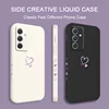 Purple Heart Case For Samsung A54 A34 A24 A14 A15 A25 A35 A55 A04 A04S A04E A73 A53 A33 A23 A13 A03 A72 A52 A52S A32 A22 4G 5G 2