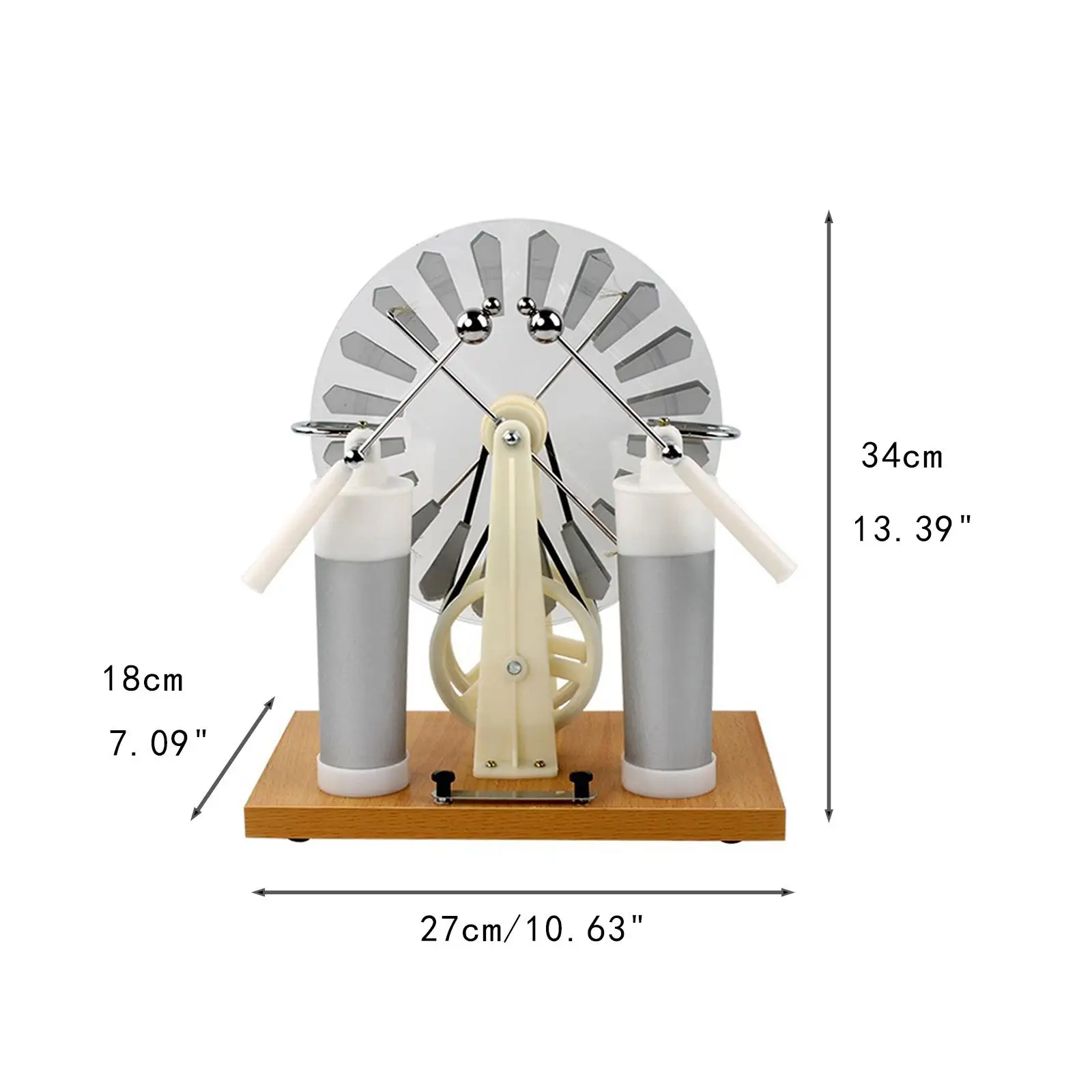 Static Electricity Generator Leyden Jar Generator Demonstration Tool Educational Physics Equipment for Teens Classroom Kids