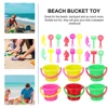 8 Sets Beach Bucket Outdoor Play Toys Kids Sand Digging Plastic Child Playing 6
