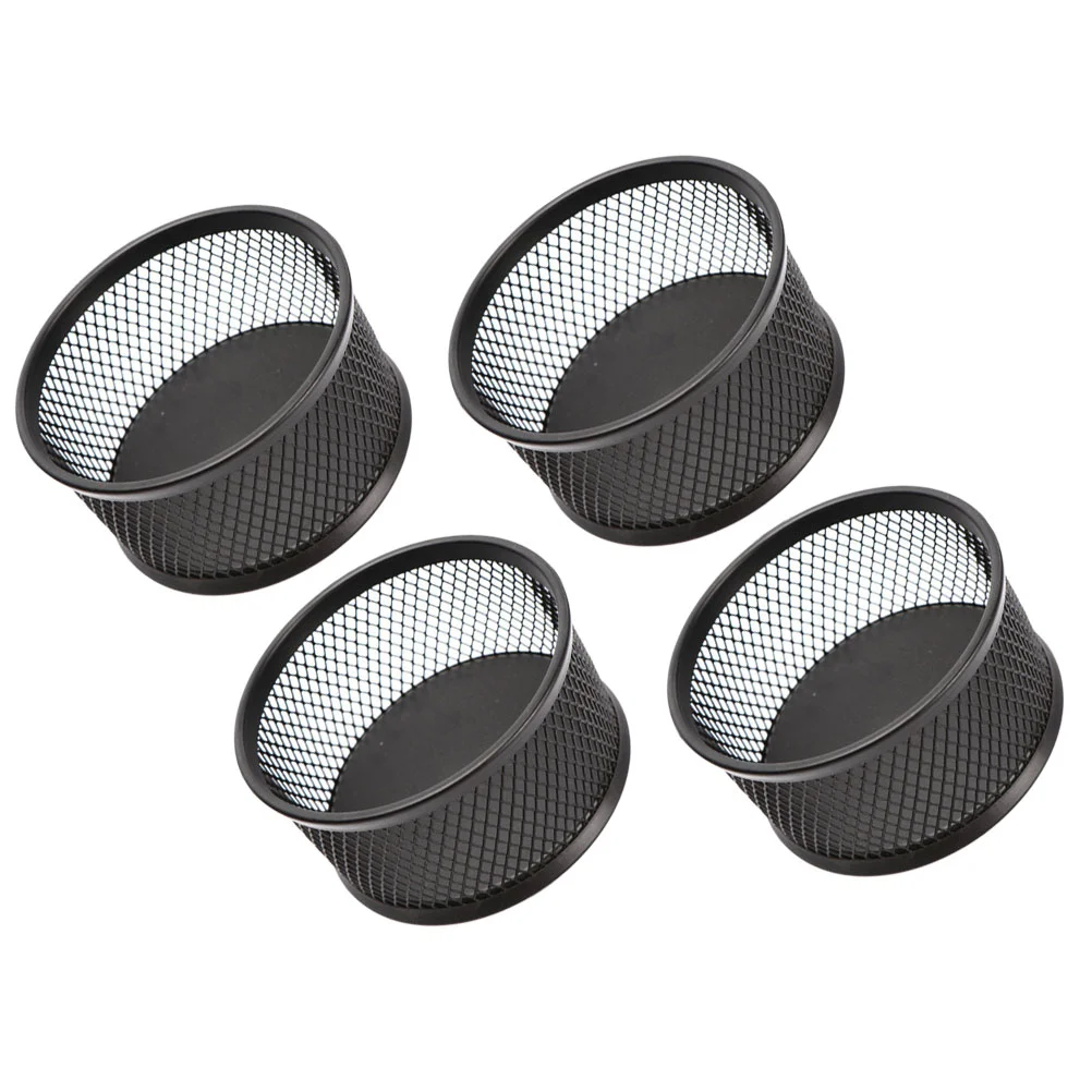 

4 PCS Bracket Paper Clip Storage Bucket Office Drawer Tacks Holder Iron Paperclip