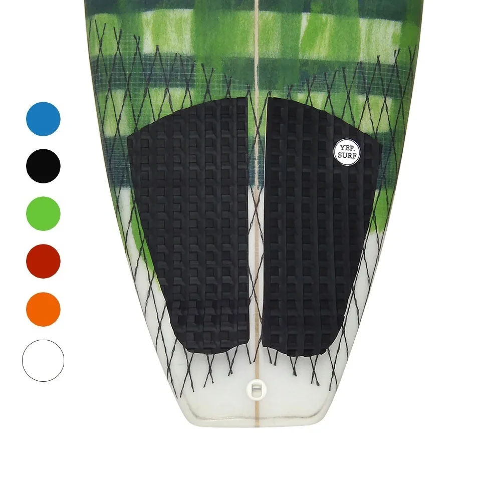 

2pcs Surfboard Traction Pad Plaid Surfing Deck Pad Multicolor Anti-slip Surf Pad Grip Sup Traction Pad Eva Deck Cover Tail Pads