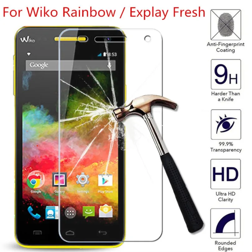 Per Wiko Rainbow / Explay Fresh Proteggi Schermo In Vetro Temperato Da 5.0 Pollici 0.26Mm 2.5D 9H Protezione Protettiva Per Custodia In Pellicola Gaur