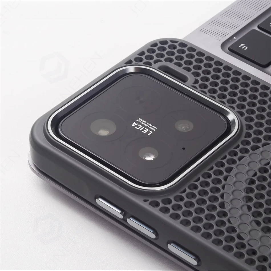 Solid Color Honeycomb Grid Mesh Cooling Non-Slip Silicone Armor Case