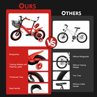 12 pouces vélo pour enfants garçons filles enfant en bas âge vélo Fash enfants vélo avec roues d'entraînement charge 50 kg bleu/rouge/jaune 6