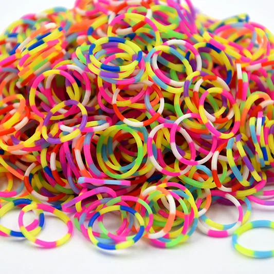 DIY bracelet making kit rubber bands to weave bracelet Kit bracelet  elastique Rainbow Braided Bracelet and S-Clips Crochet Hook