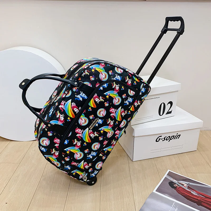 thumbnail image 1 of Maleta de viaje de gran capacidad para mujer, bolsas con ruedas, Oxford, equipaje rodante impermeable, bolsa de viaje con ruedas, 1 of 4