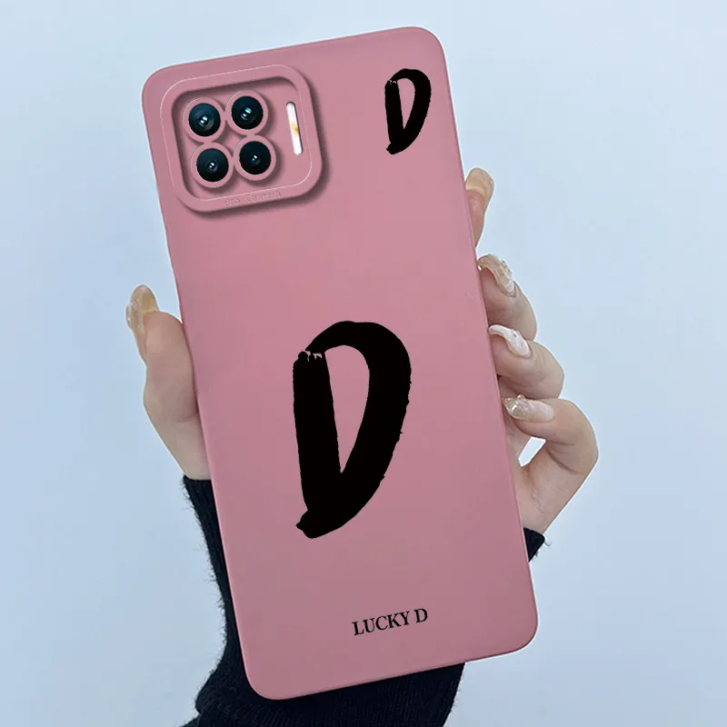 Lucky Initial Letter Couples Phone Bumper - Soft TPU Silicone Back Cover Case