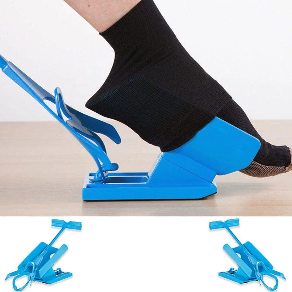 New Lazy Sock Slider Aid Blue Helper Kit Helps Put Socks On Off No New lazy sock slider aid blue helper kit helps put socks on off no