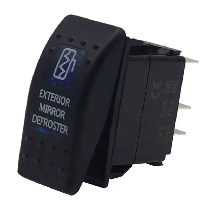 Waterproof Dual Blue LED Rocker Switch for Vehicle and Marine Use