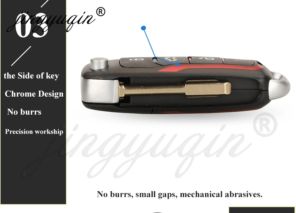 Jingyuqin 433 MHz 4D60 4D63 Modifizierter Flip-Fernbedienungs-Autoschlüssel für Ford Mondeo Focus Fusion Fiesta Galaxy C-Max S-Max Transit MK2 5 MK7 – Detail 7