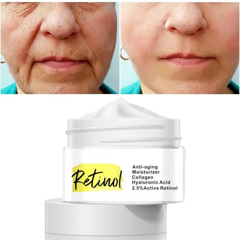 Active Retinol Face Cream Anti Wrinkle Face Cream Collagen Hyaluronic Acid Shrink Pores Firming Improve Cream