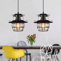 Industrial Restaurant Chandelier Retro Nostalgic Creative Bar Aisle Corridor Hanging Lamps Dining Bedroom Pendant Light 5