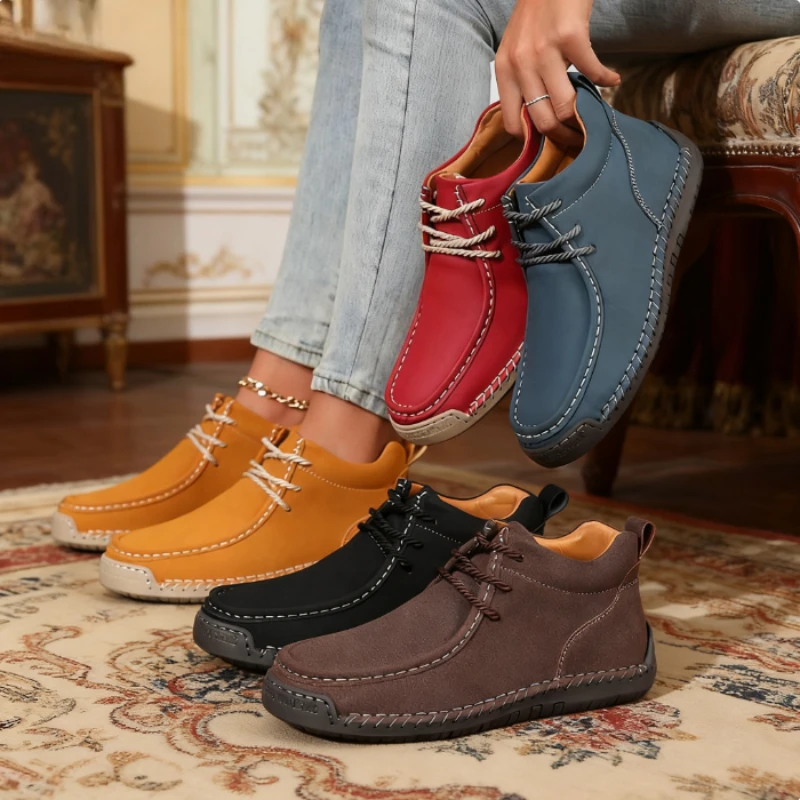 Women's Walking Shoes Casual Fashion Slip on Casual Flats Shoes Soft Wear-resistant Lightweight Outdoor Loafers Womens Moccasins