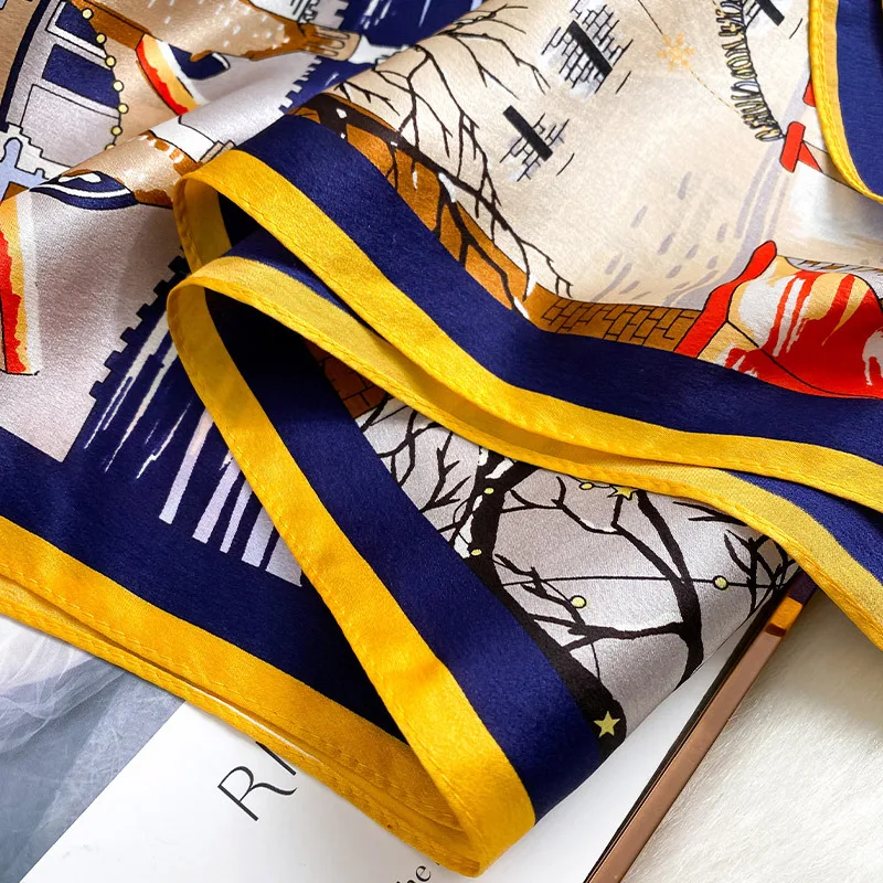 Рисунок 6 - 90x90 см зимний Романтический Парижский