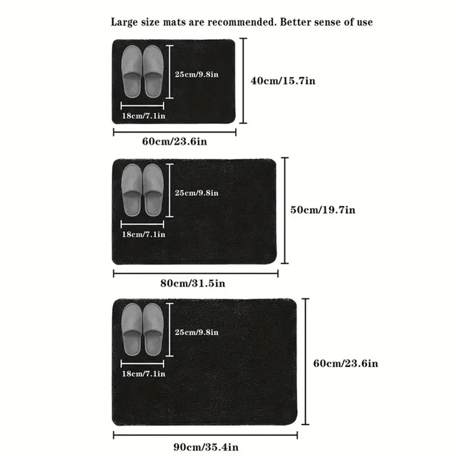 HOLEA-Mousse à mémoire de forme anti-ald pour salle de bain, anti-virus ultra doux, anti-dérapant, absorbant l'eau, lavable en machine 4