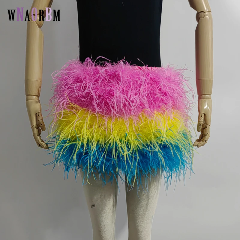 【Riu】リウ　ファースカートFeather short skirt Riu】リウファースカートFeather short skirt
