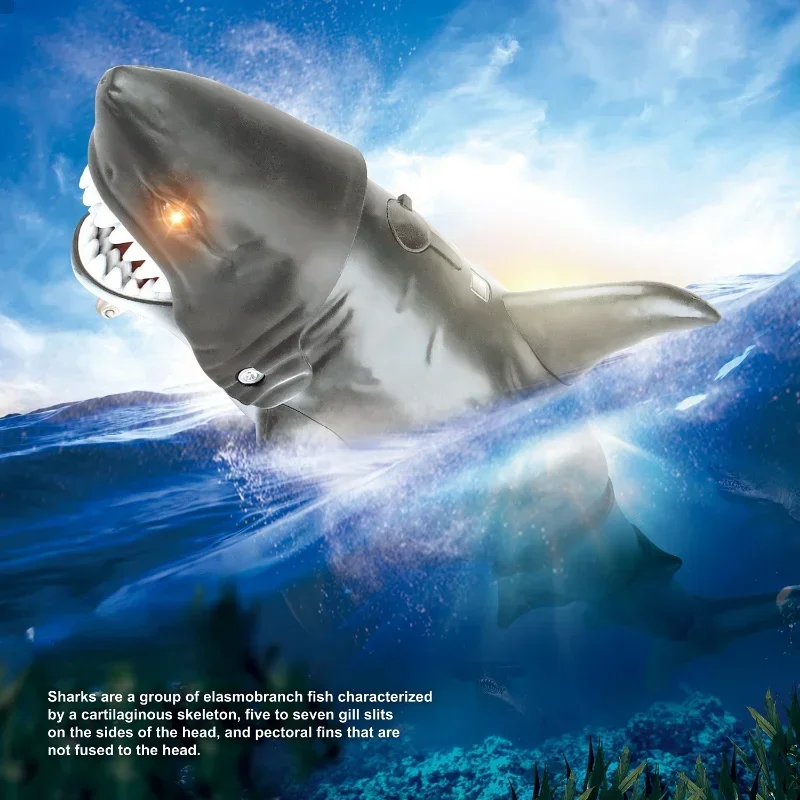 Remote Controlled Boat ship Smart Rc Shark whale Spray Water Toy Submarine Robots Fish Electric Toys for Kids Boys baby Children