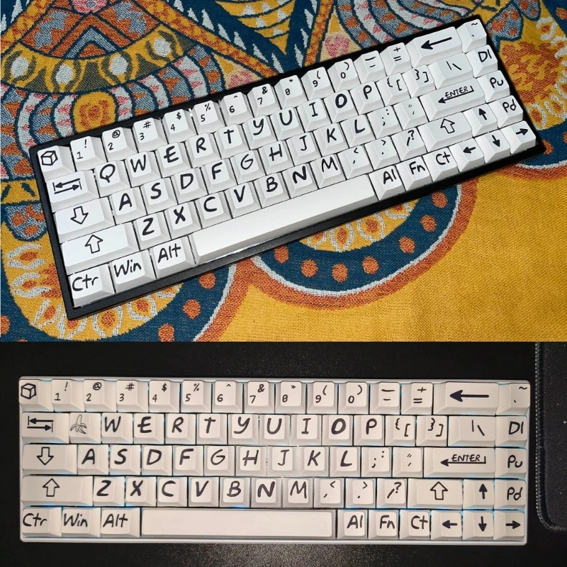 

133 клавиши Cherry Profile PBT Dye Sublimation Keycap для механической клавиатуры Cherry Mx Switch Минималистичные белые