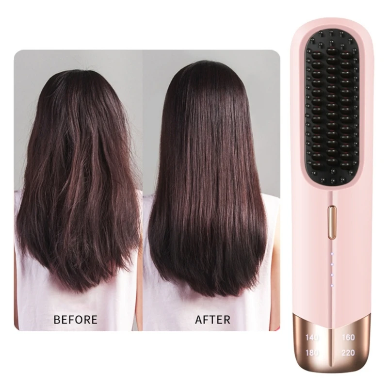 Multifuntional Hair Styling Comb Fashionable Hair Straightener Styling Brush Suitable for Travel and Home Use
