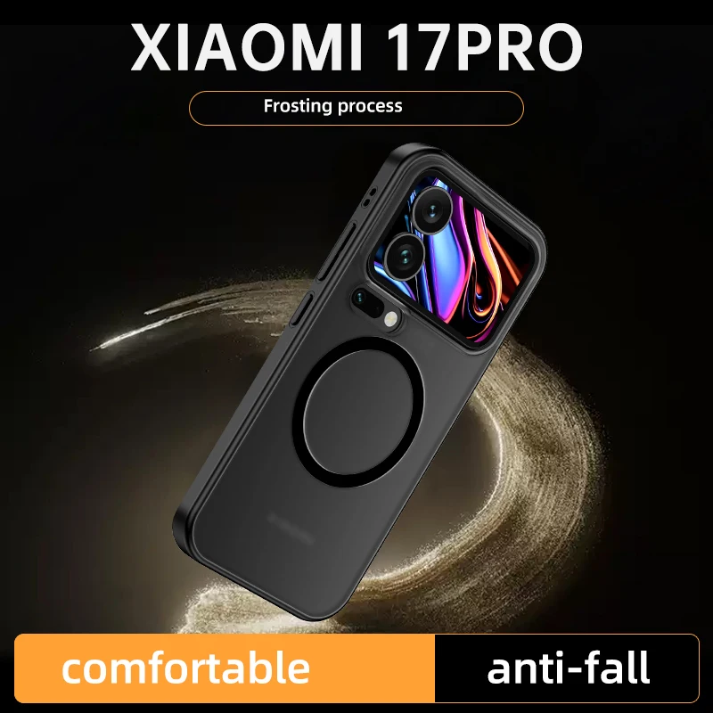 Matte & Clear Magnetic Wireless Charging Armor Case - Military Shockproof Back Cover