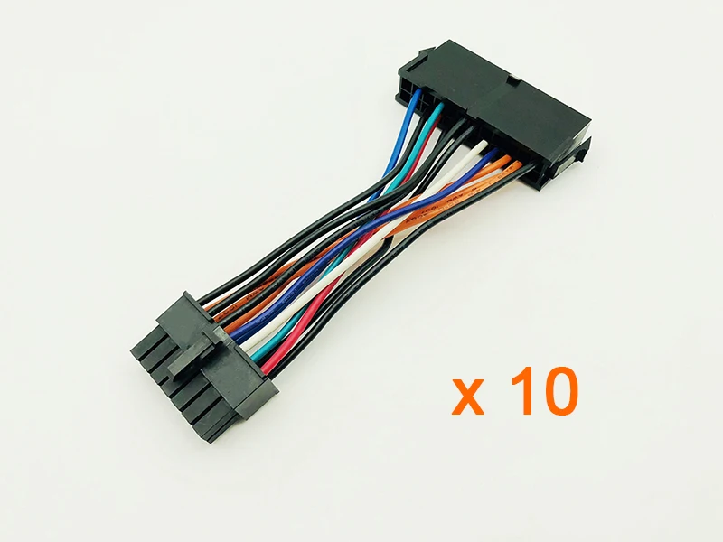 

10PCS Power Supply Cable Cord 10cm 18AWG Wire ATX 24 pin to 14 pin Adapter Cable for Lenovo IBM Dell Q77 B75 A75 Q75 Motherboard