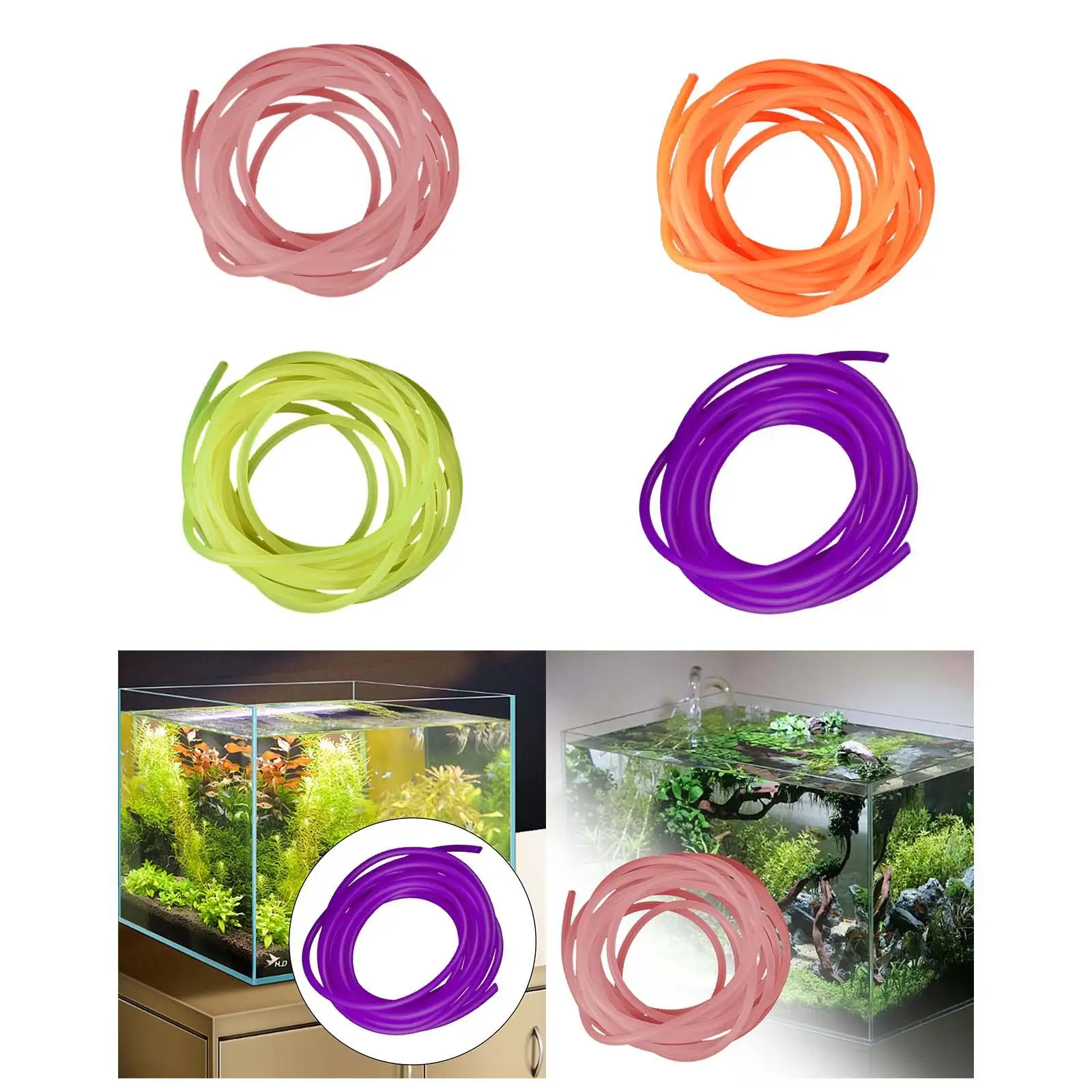 Accessori Per Pompe D'Aria Per Acquari Tubi Per Compagnie Aeree Soft O2 Supply Pip Fish Tank Aerazione Setup Tubo Dell'Acqua Tubo O2 Per Fiori Guppy