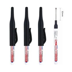 Deep Hole Waterproof Markers for Metal and Woodwork - Set of 4 (Black 4pcs)