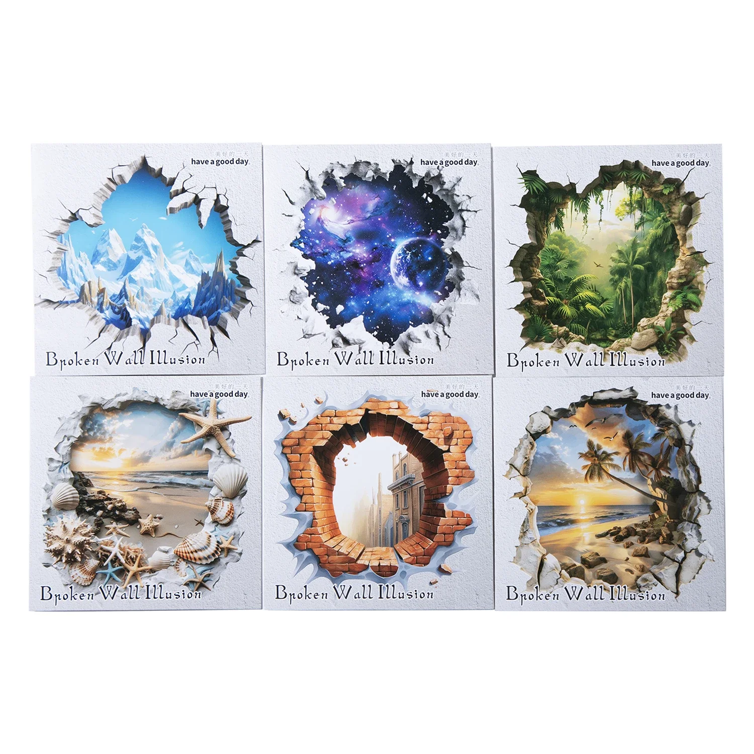 邦楽 ILLUSION - BROKEN WALL JIANWU Broken Wall Illusion Series Vintage Wall Hole Material