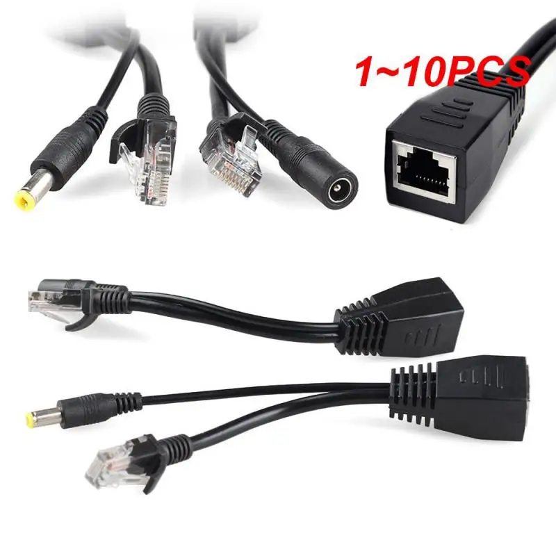 

1~10PCS Cable Passive Power Over Ethernet Adapter Cable POE Splitter RJ45 Injector Power Supply Module 12-48v For IP Camea