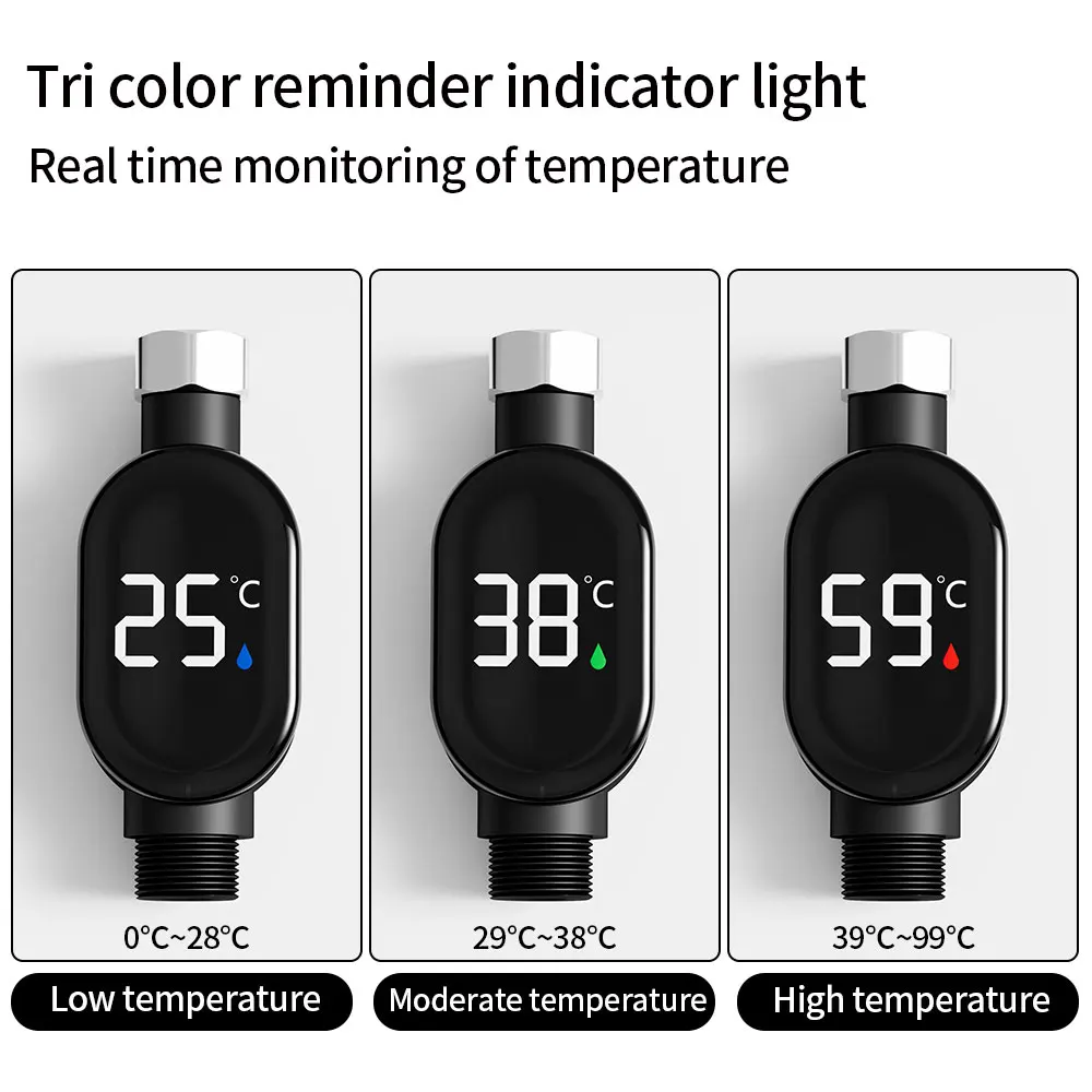 Termometro Per Doccia Digitale A LED - Autogeneratore, Monitor Temperatura Acqua, Ideale Per Bambini - Foto 9