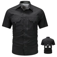 Summer Short Sleeve Shirt Men Tactical Polo Shirt Tops Outdoor Breathable Quick Dry Casual Camping Hiking Fishing Work Shirts 2