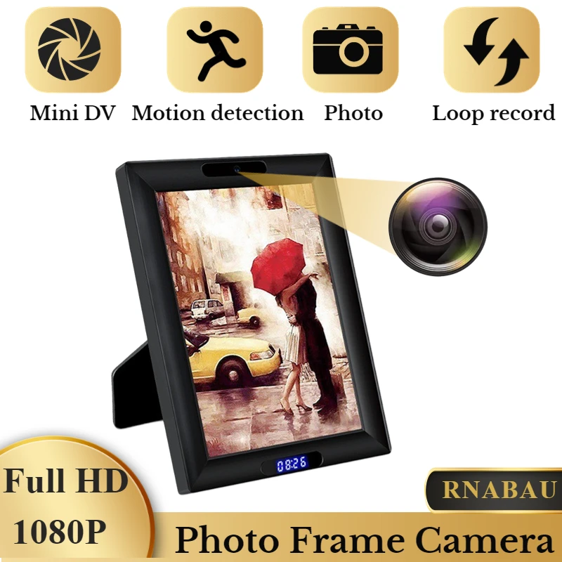 1080P HD Mini Camera Family Photo Frame Camera Infrared Night Vision