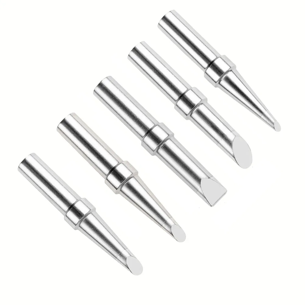 

For EC1204 EC2000 Wep70 For PES50/51 LR21 Series Soldering Iron Tips Silver 5pcs Oxygen-free Copper Replacement
