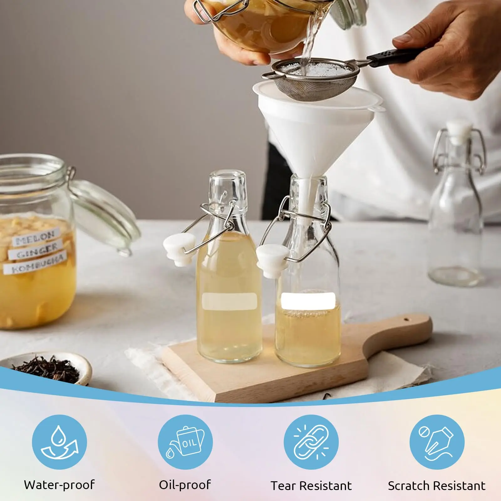 투명 12x40mm D30 호환 라벨 - 화장품 브랜딩용 투명 감열 테이프