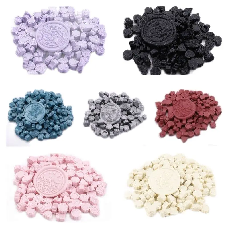 500G Poligonale Fire Paint Wax Grain Sealing Wax Seal Materiale Decorativo Vintage