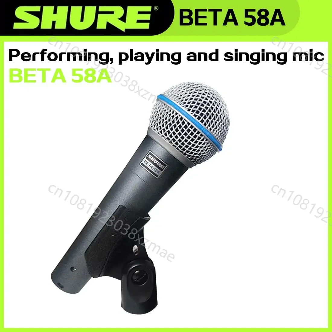 ميكروفون سلكي SHURE BETA 58A ميكروفون محمول ديناميكي لأداء غناء الحفلات المباشرة كاريوكي مرحلة ميكروفون دروبشيبينغ
