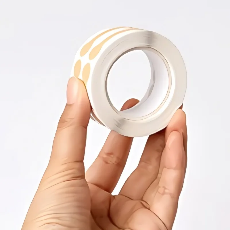 500 Stück/Rolle tragbarer Schmuck braunes Etikett selbst klebende runde Lang hantel Aufkleber DIY Halskette Ring Armband Etikett Exponat Packag Tool – Detail 7