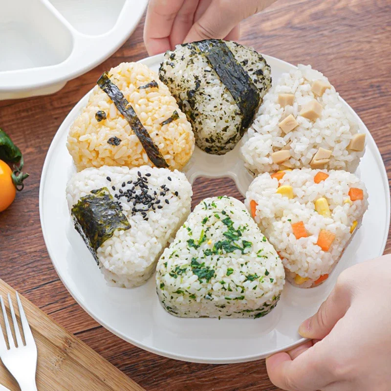Mould Triangle Bento Box Japanese DIY Sushi Mould 6 In 1 Make Nori Bun Rice Making Tools Sushi Set Kitchen Tools