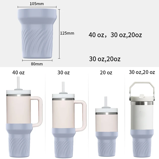 muti color silicone cup protection case storage vacuum bottle compatitable for Stanley 40oz anti slip scratch resistant 2