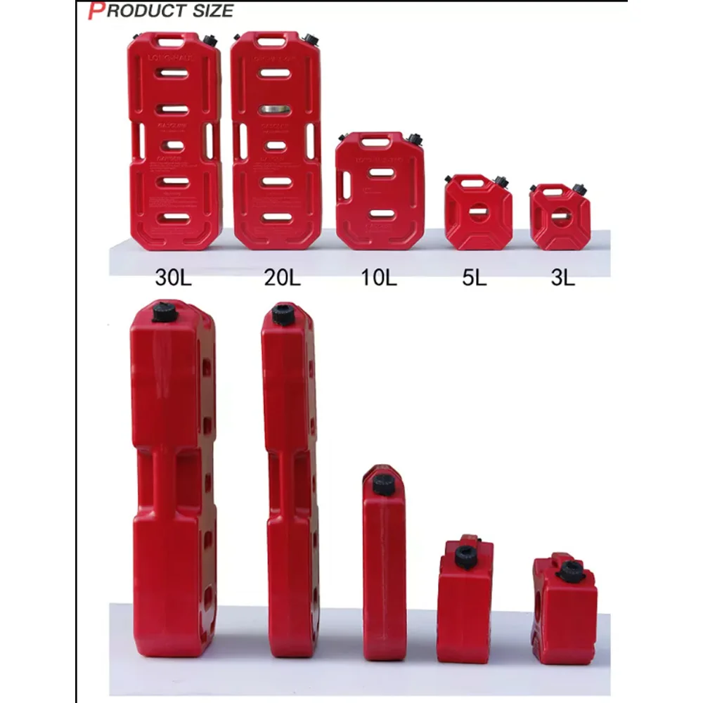 20L Litre Petrol Jerry Cans Plastic Motorcycle Gasoline Fuel Tank Mount Lock 5 Gallon Gas Can Petrol Jerrycan Jerrican Container