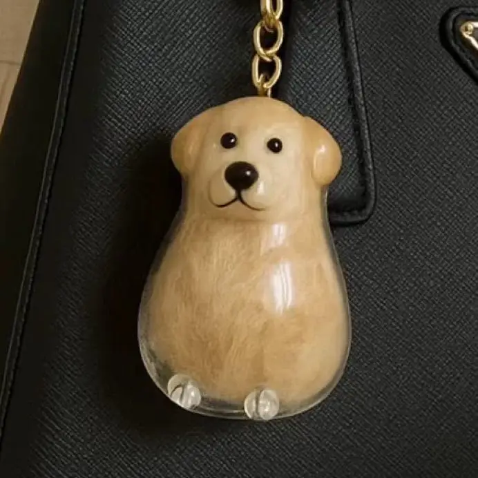 Charming Dog Hair Pendant Keychain - Adorable Accessory & Souvenir Gift