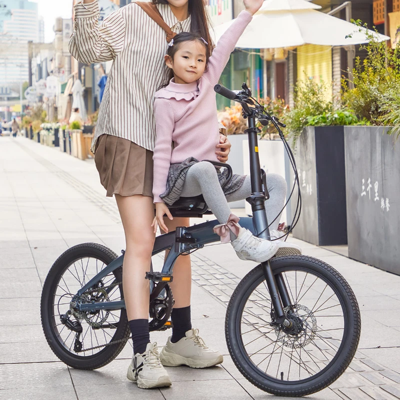 

Aluminum alloy ultra-light variable speed parent-child folding bicycle adult portable pedal bicycle for men and women.