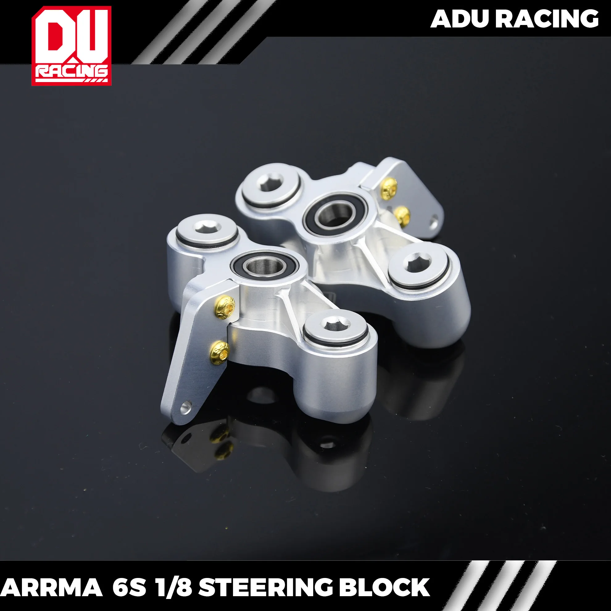 RC Car Parts ADU Racing STEERING BLOCK FRONT CNC 7075 T6 ALUMINUM FOR ARRMA 6S TYPHON MOJAVE FIRETEAM TALION LIMITLESS F1 INFRACTION FELONY