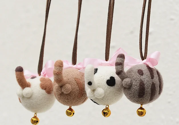 Claws and eggs cartoon animal set wool needlepoint kit wool felt needle felting ornaments craft needlecraft DIY handmade
