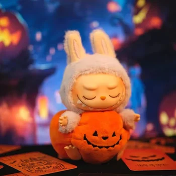 Labubu Halloween Pumpkin Pendant Cloth Happy Festival Vinyl Plush Doll