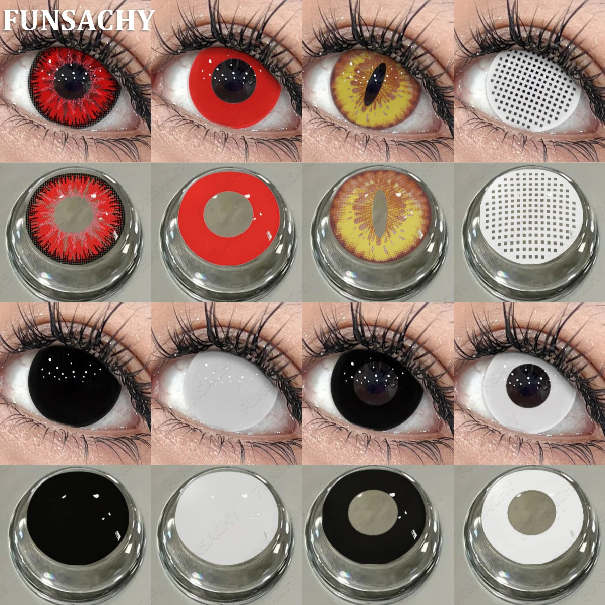 Vibrant Multicolored Cosplay Contact Lenses - Perfect