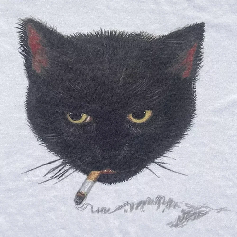OY GARMENT DYING BLACK CAT 半袖カットソー Black Cat Garment Dye Graphic Tee – Burlap Bungalow 319