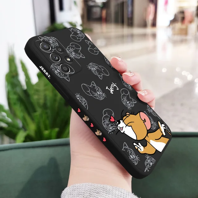 Classic Cartoon Case For Samsung A73 A53 A33 A23 A13 A03S A03 A52 A52S A51 A72 A71 A32 A31 A22 A21S A12 A02S A02 4G 5G Cover Black 2
