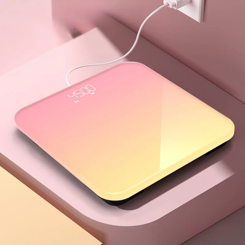 Weight Scale Gradual Color Change Smart Bluetooth Body Fat Scale Weight Home Charging Accurate Body Fat